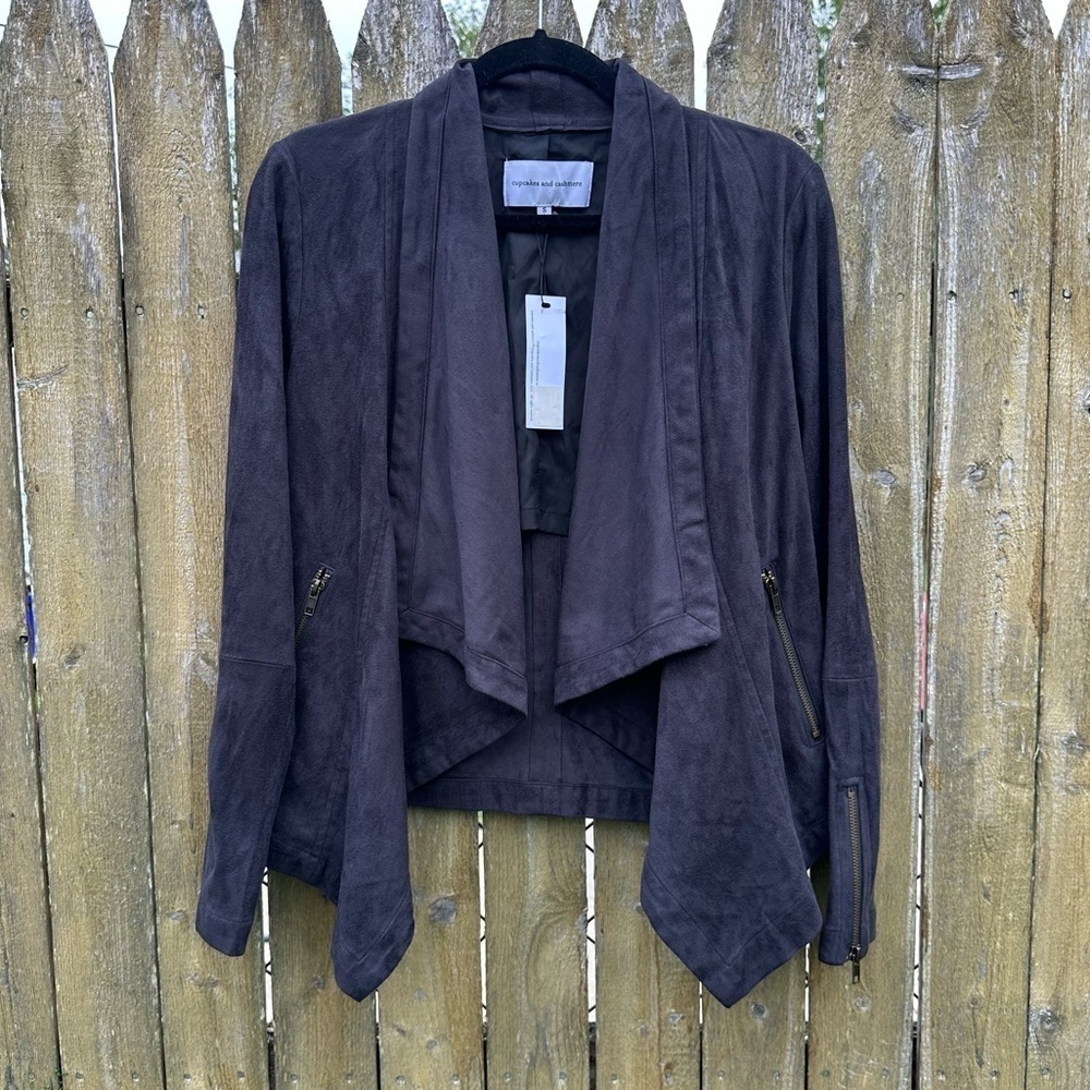 NWT Cupcakes & Cashmere Mackenzie Draped Front Jacket Sz S